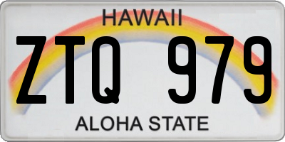 HI license plate ZTQ979