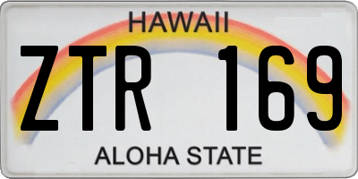 HI license plate ZTR169