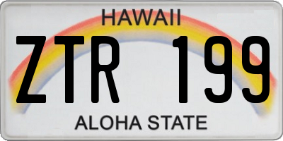 HI license plate ZTR199