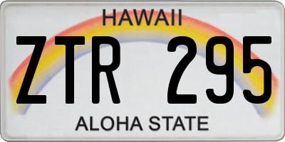 HI license plate ZTR295