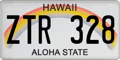 HI license plate ZTR328