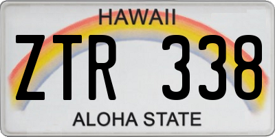 HI license plate ZTR338