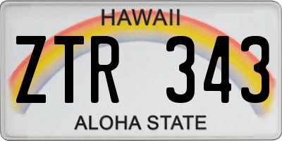 HI license plate ZTR343