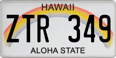 HI license plate ZTR349