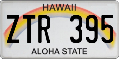 HI license plate ZTR395