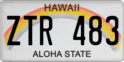 HI license plate ZTR483