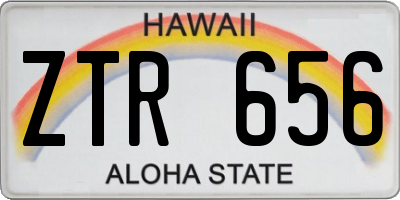 HI license plate ZTR656