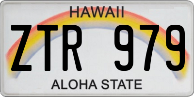 HI license plate ZTR979