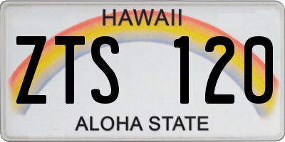 HI license plate ZTS120
