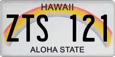 HI license plate ZTS121