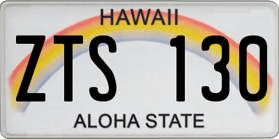 HI license plate ZTS130