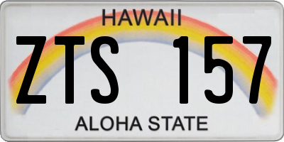 HI license plate ZTS157