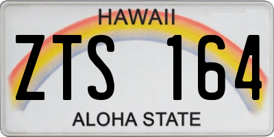 HI license plate ZTS164