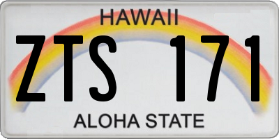 HI license plate ZTS171