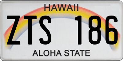 HI license plate ZTS186