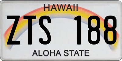 HI license plate ZTS188