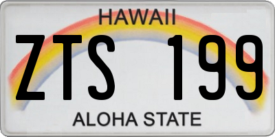 HI license plate ZTS199