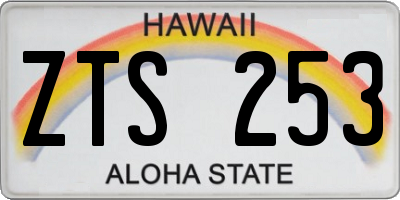 HI license plate ZTS253