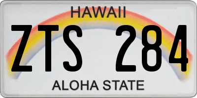 HI license plate ZTS284