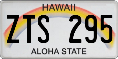 HI license plate ZTS295