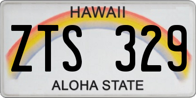 HI license plate ZTS329