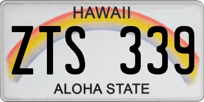 HI license plate ZTS339