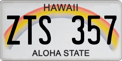 HI license plate ZTS357