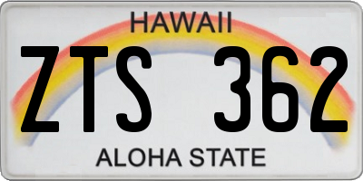 HI license plate ZTS362