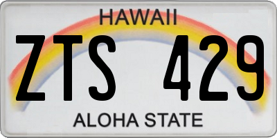 HI license plate ZTS429