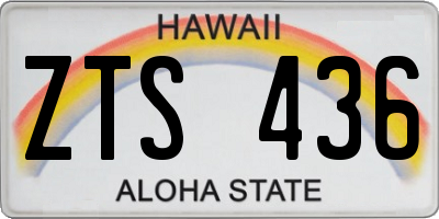 HI license plate ZTS436