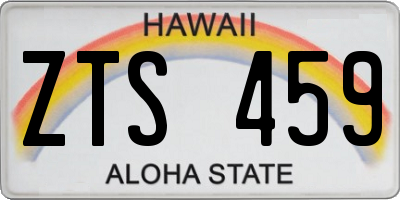 HI license plate ZTS459