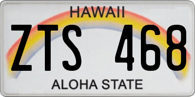 HI license plate ZTS468