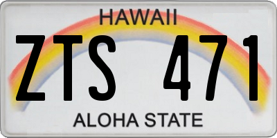 HI license plate ZTS471