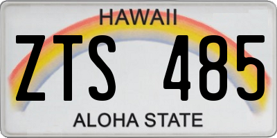 HI license plate ZTS485