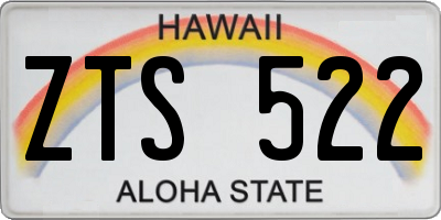 HI license plate ZTS522