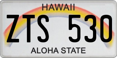 HI license plate ZTS530