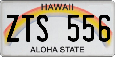HI license plate ZTS556