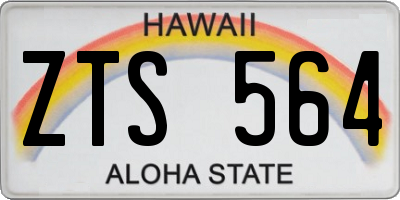 HI license plate ZTS564