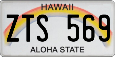 HI license plate ZTS569