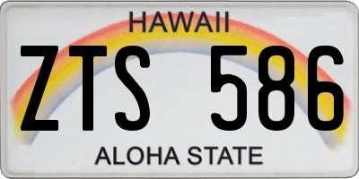 HI license plate ZTS586