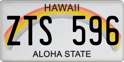 HI license plate ZTS596