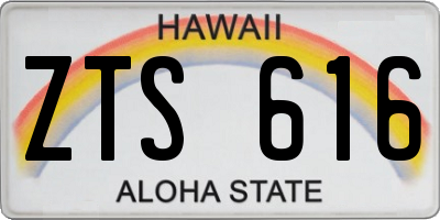 HI license plate ZTS616