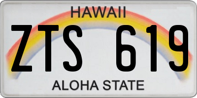 HI license plate ZTS619