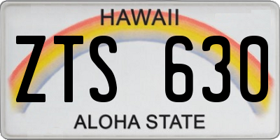 HI license plate ZTS630