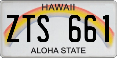 HI license plate ZTS661