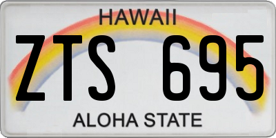 HI license plate ZTS695