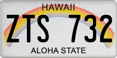 HI license plate ZTS732