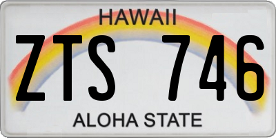 HI license plate ZTS746