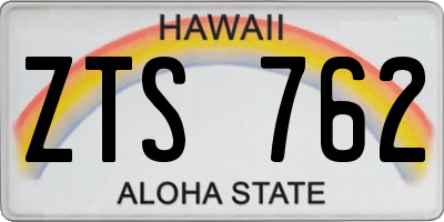 HI license plate ZTS762