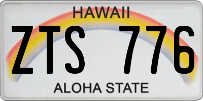 HI license plate ZTS776